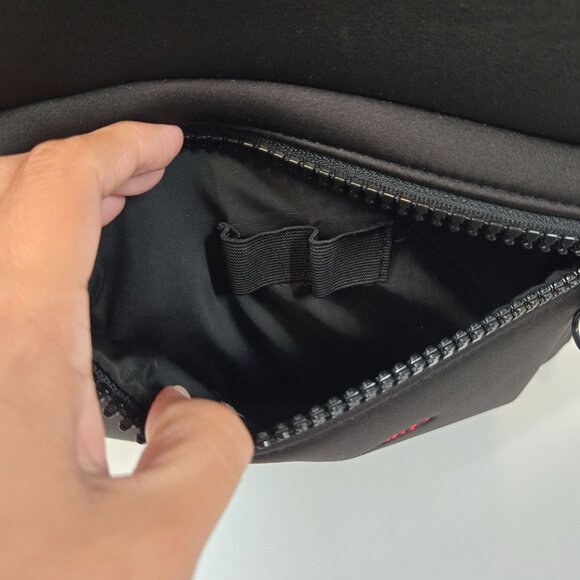 Dagne Dover Medium Black Dakota Backpack Neoprene Onyx Embroidered Company Logo - Picture 4 of 12